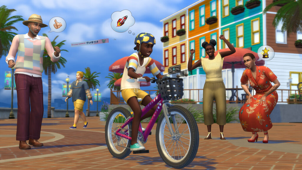 Die Sims 4 Zusammen Wachsen Inhalte Fahrrad lernen